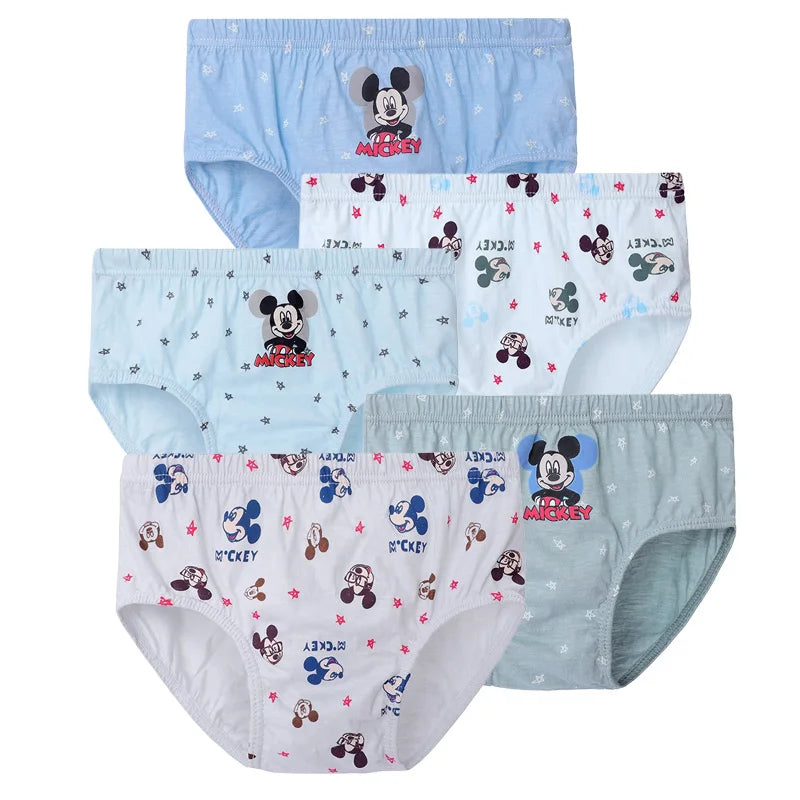 5 Packs/Box Mickey Cartoon Soft Cotton underwear