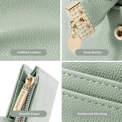 Small Leather Purse RFID Blocking Bifold Soft Card Holder Pocket Wallets