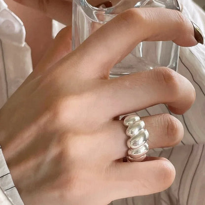 DANA 925 Sterling Silver Arched Wide Ring