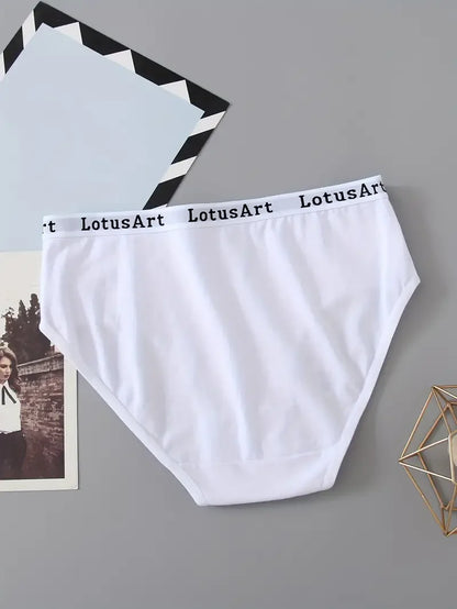 2PCS/Set Cotton Solid Panties Sexy Plus Size Lingerie