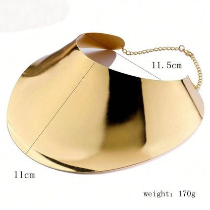 African Choker Neck Chain Collar Punk Exaggerated Gold Color Metal Necklace