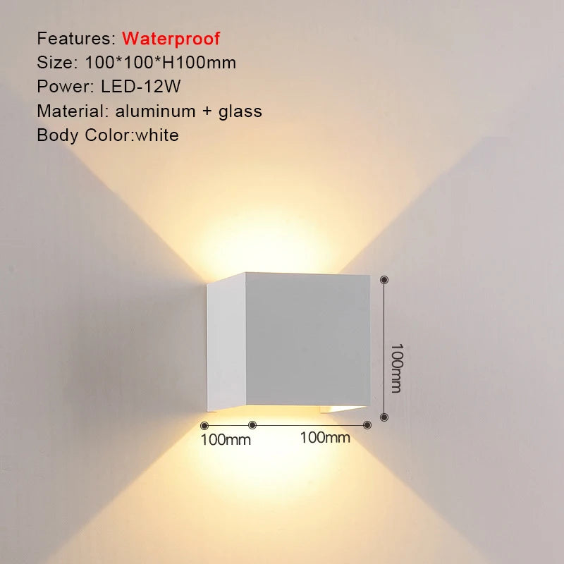 IP65 LED Wall Lamp Outdoor Sconce Balcony Porch Light
