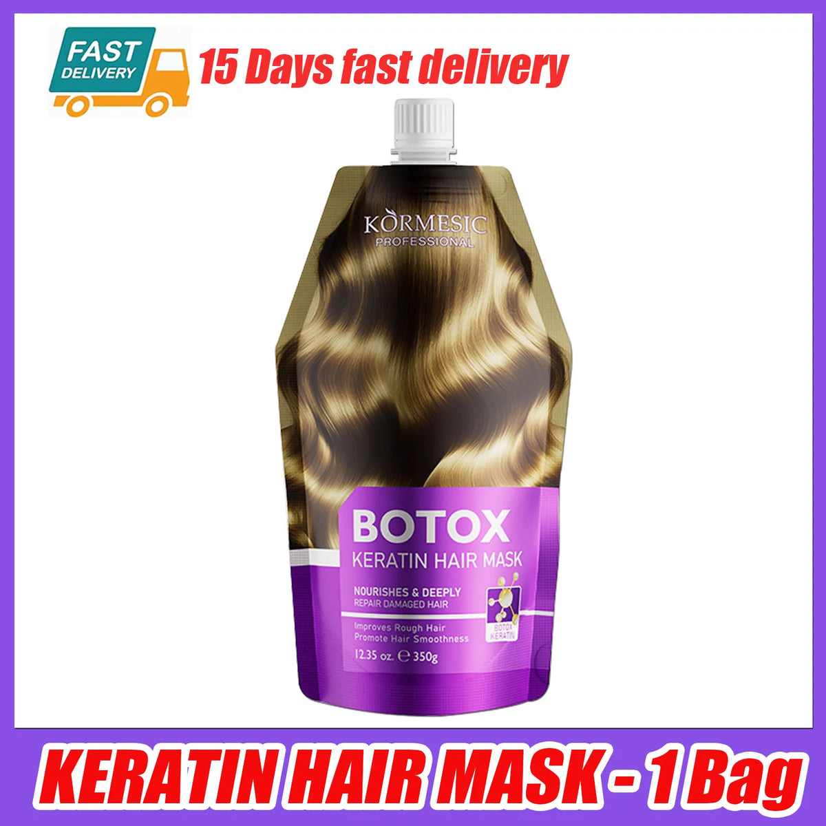 Magical Keratin Hair Mask 5 Seconds Repair Damaged Frizzy Hair Soft Smooth Shiny Nutrition