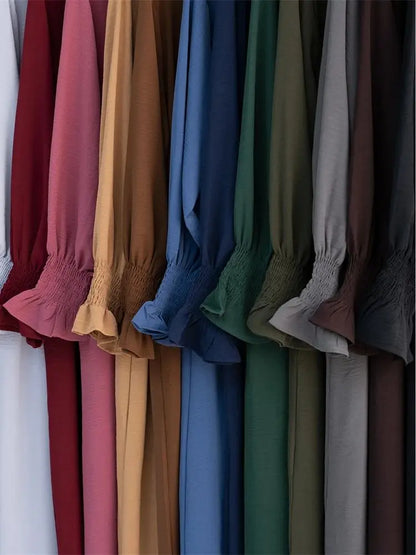 Jersey Solid Modest Under Abaya Islamic Robe