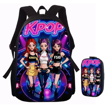 1-5pcs K-POP Group Print Backpack Set Lightweight Daily Large Capacity