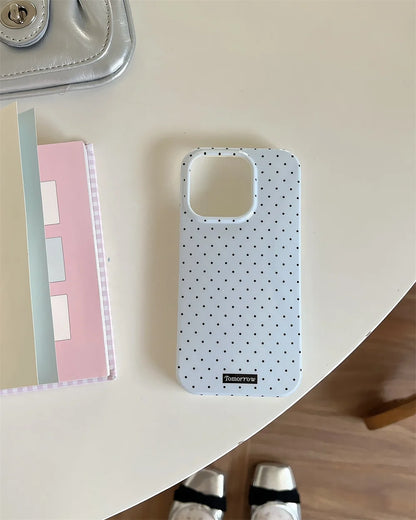 Polka Dot Small Fresh Mobile Phone Case for iPhone Ultra Slim Shockproof Cover