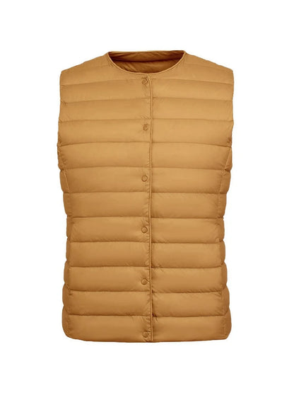 Matt Fabric Warm Vests Ultra Light Down Vest