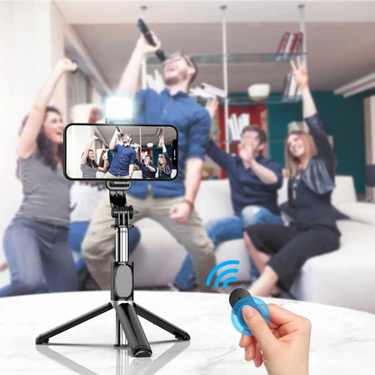 Expandable 3-in-1 Selfie Stick Tripod With Detachable BT Wireless Remote