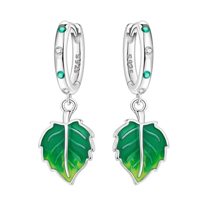 Orstarry Original 925 Sterling Silver Blue Iris Flower Earrings