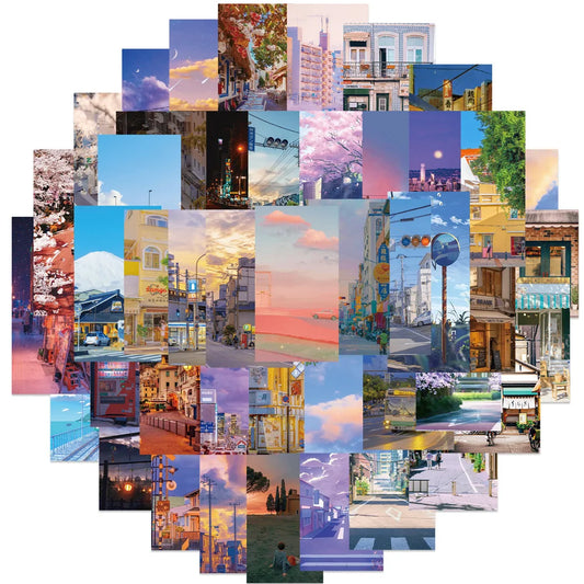 10/30/55pcs Cute INS Style Art Street View Stickers