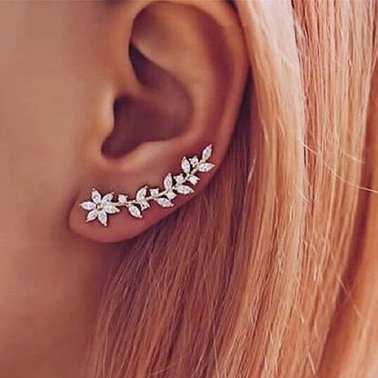Huitan Aesthetic Flower Stud Earrings