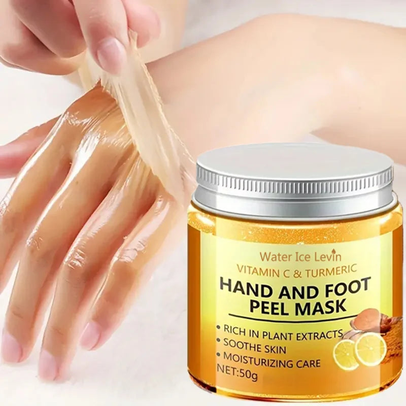 Vitamin c and turmeric hand wax mask