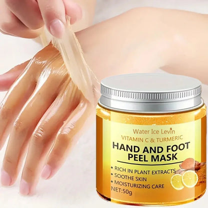 Vitamin c and turmeric hand wax mask for hands and feet