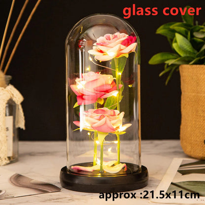 LED Galaxy Three Rose Artificial Flowers