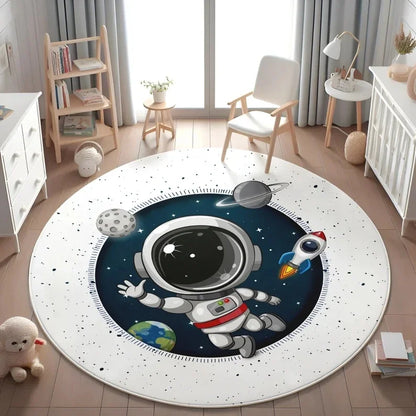 Planets Astronauts Playmat Round Rug  Living Room Decor Sofa Rug