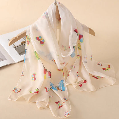 Chiffon Long Silk Scarf Turban