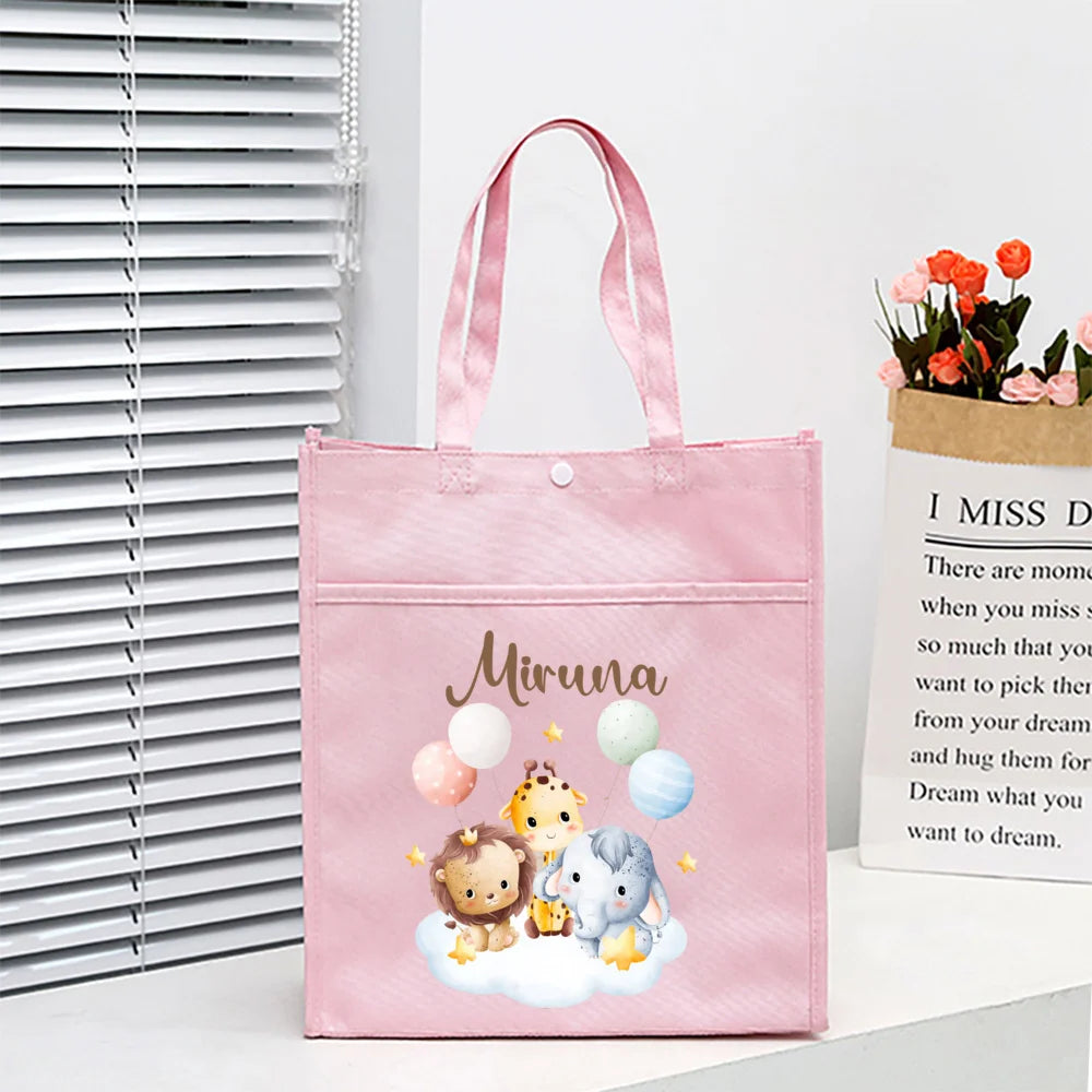 Kids Library Tote Bags Homeschool Cute Custom for Kids