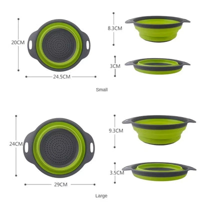 Silicone cleaning and drainage basket
