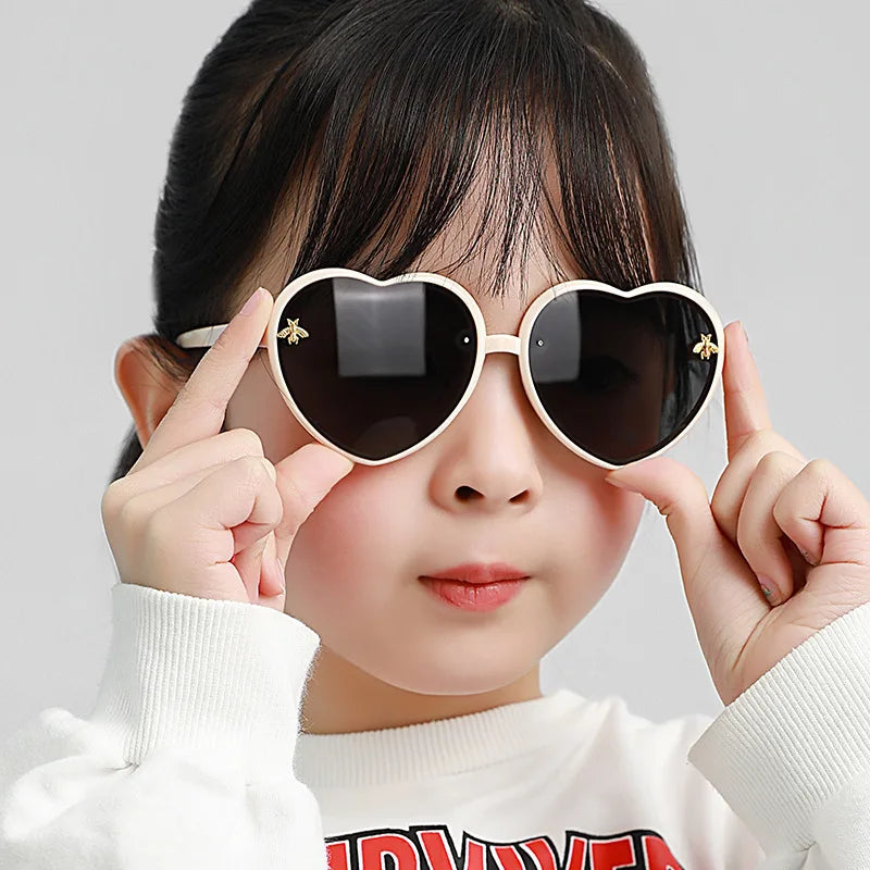 Heart Retro Cute Pink Cartoon Sunglasses