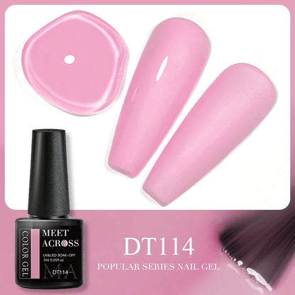 Pink Dried Flower Gel Nail Polish