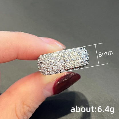 Luxury Crystal Cubic Zirconia Geometric Band Bridal Gorgeous Rings