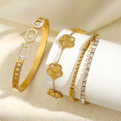 DANA 3Pcs Gold Stainless Steel Bracelet