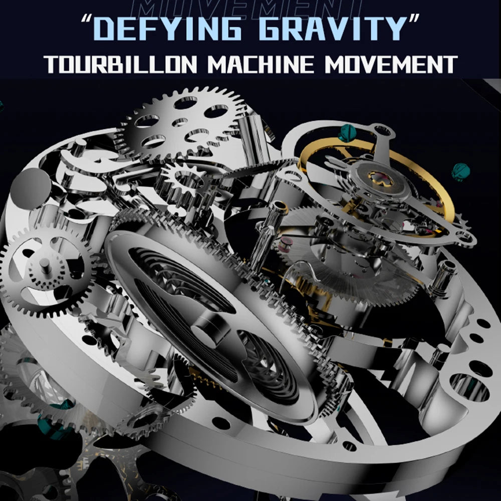 Flying Tourbillon Movement Skeleton Mechanical Luxury Watches