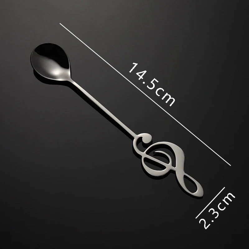 Stainless Steel Coffee Stirring Musical Note Spoon