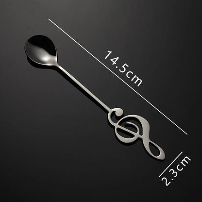 Stainless Steel Coffee Stirring Musical Note Spoon