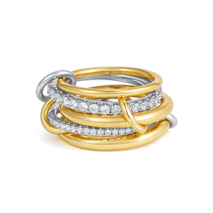 DANA Zirconia Gold Plated Rings Set