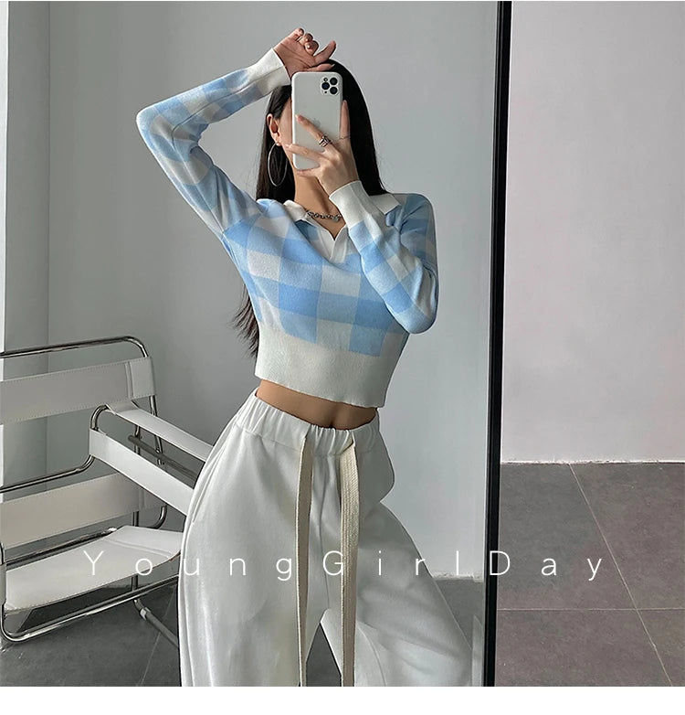 Autumn Vintage Knitting Long Sleeve Pullover Sweaters