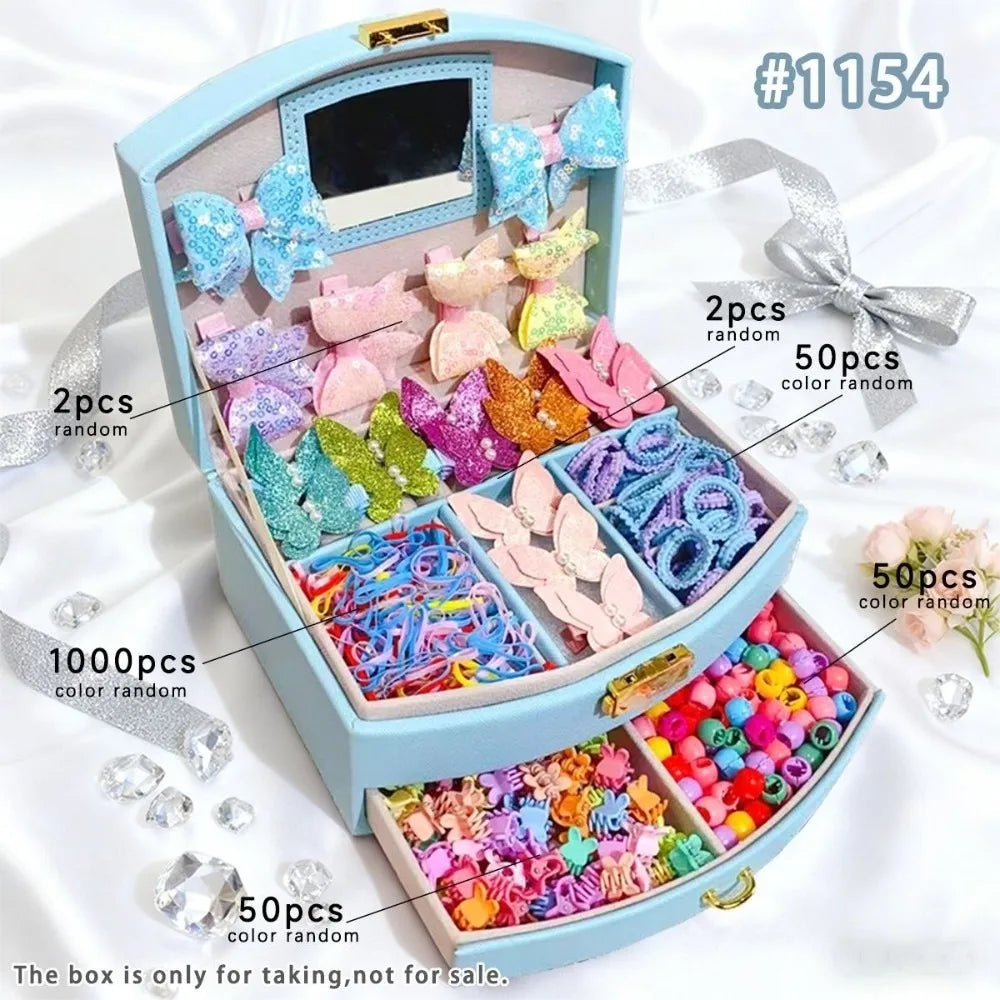 Bow High Elastic Hair Accessories Set No Hurt Hair Colorful Girls Hair Bands