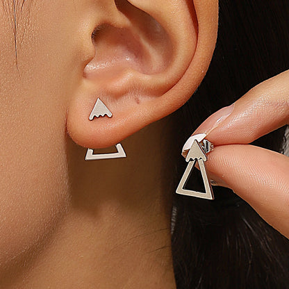 DANA Geometric Square Triangles Stud Earrings