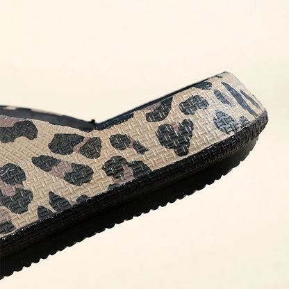 Flip-Flop Leopard Soft Thick-Soled Slippers