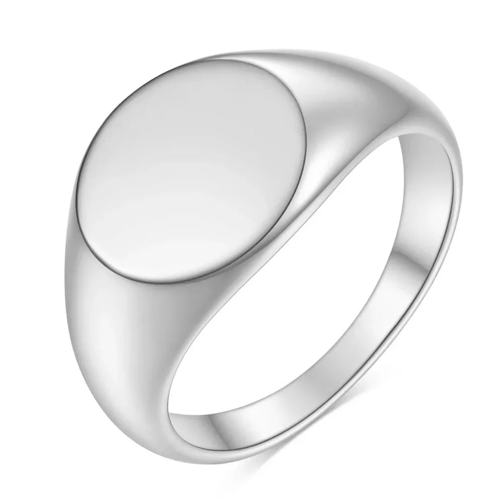 Customized Letter Pattern Logo Stainless Steel Rings