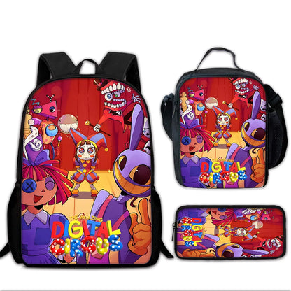 Cartoon A-AmazingS DigitalS Circus Child School Backpack Set