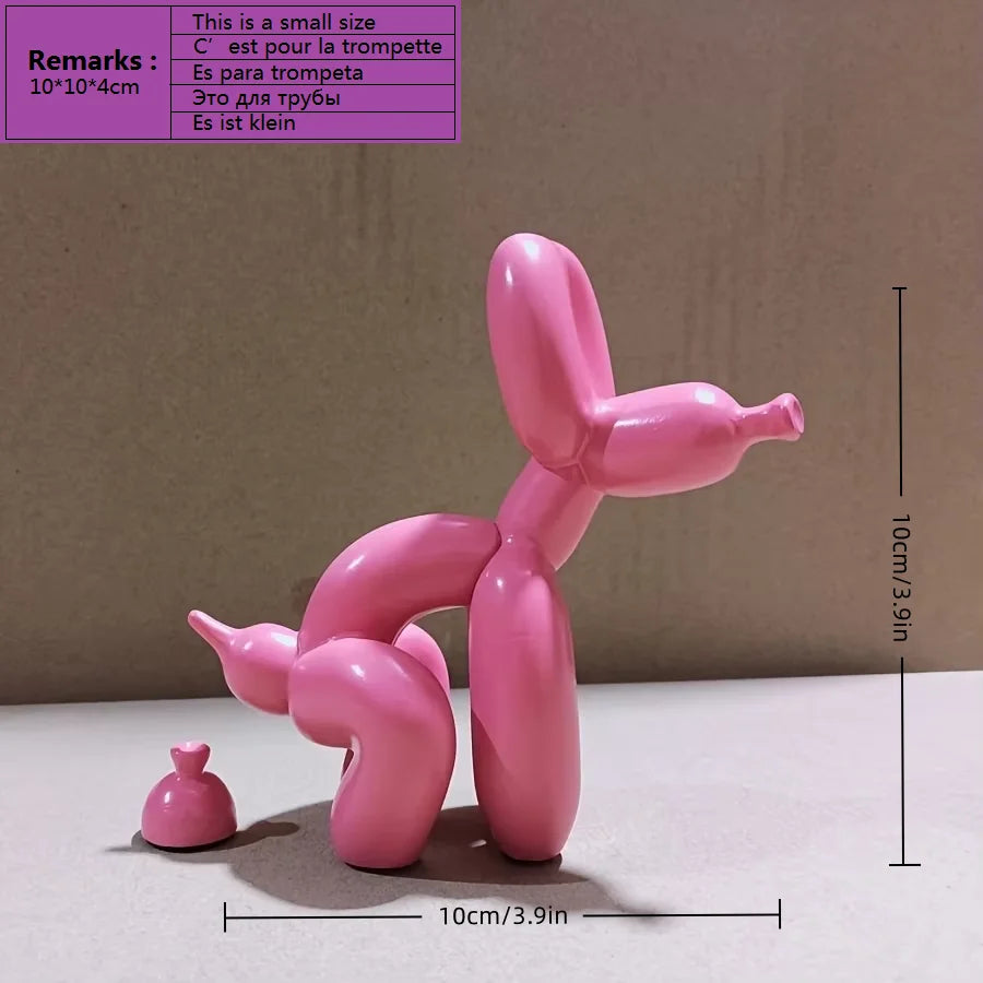 Modern Art Squat Balloon Dog Animal Decorative Statue