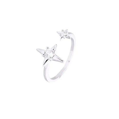 925 Sterling Silver Drip Glaze Butterfly Zircon Rings