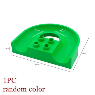 Big Building Blocks Marble Race Run Track Dinosaur Part Maze Toy