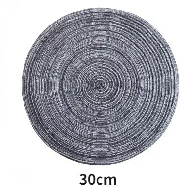 4/6pcs Round Table Mat Woven Bowl Pads