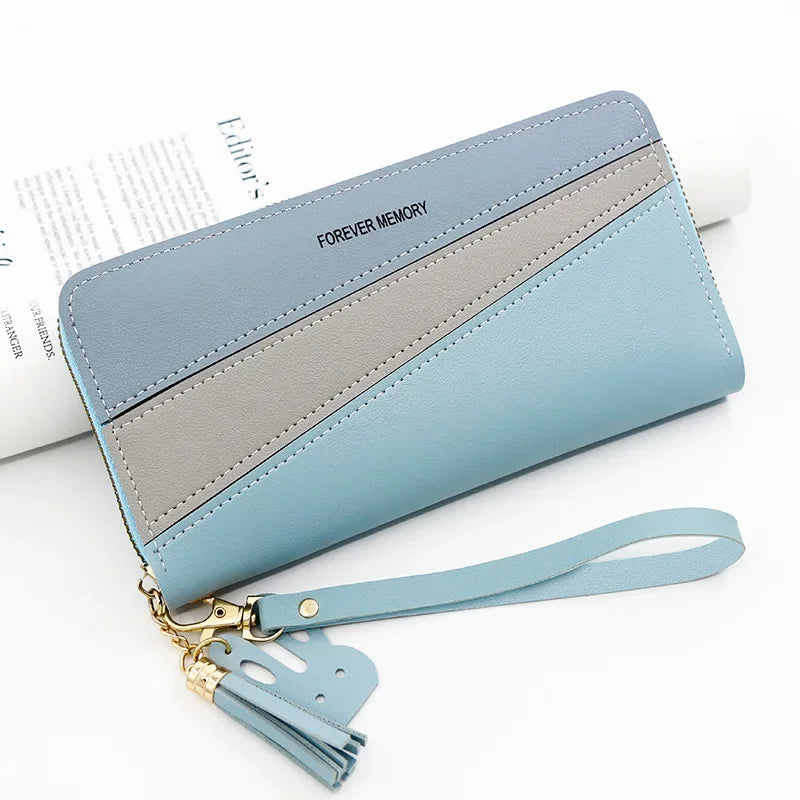 Long Clutch Card Holder PU Leather Wallet