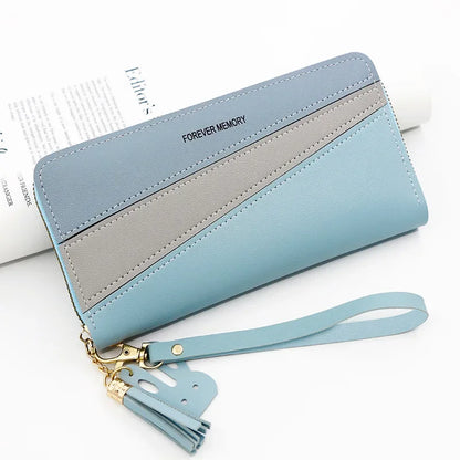 Long Clutch Card Holder PU Leather Wallet