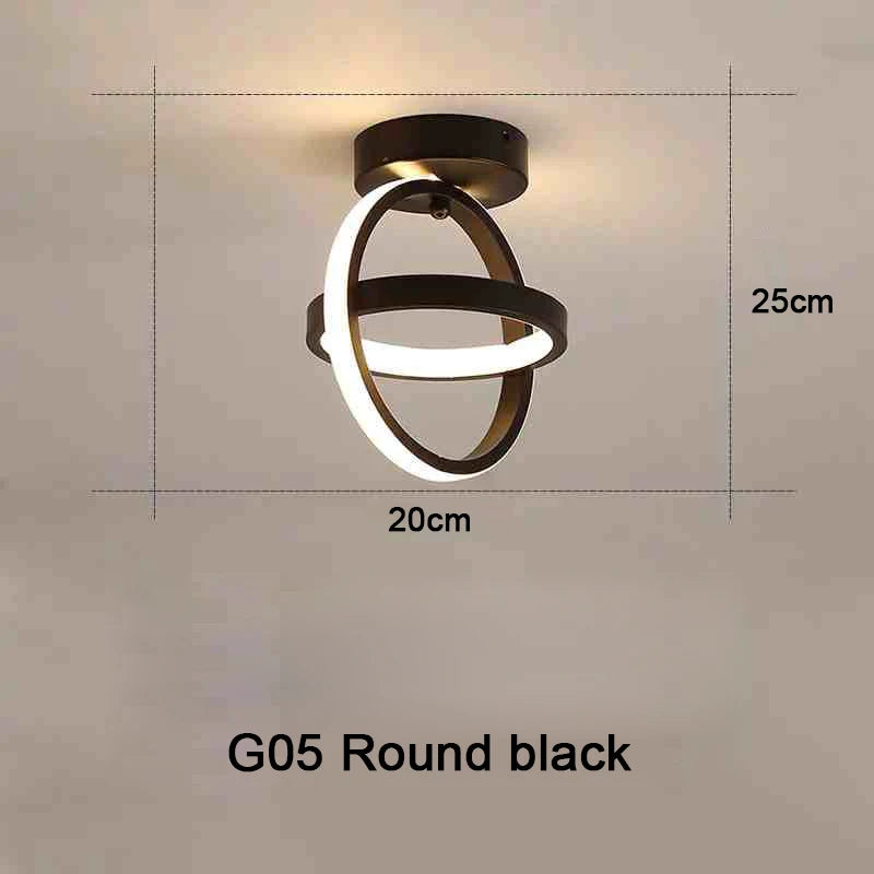 LED Ceiling Light 2 Rings Creative Design