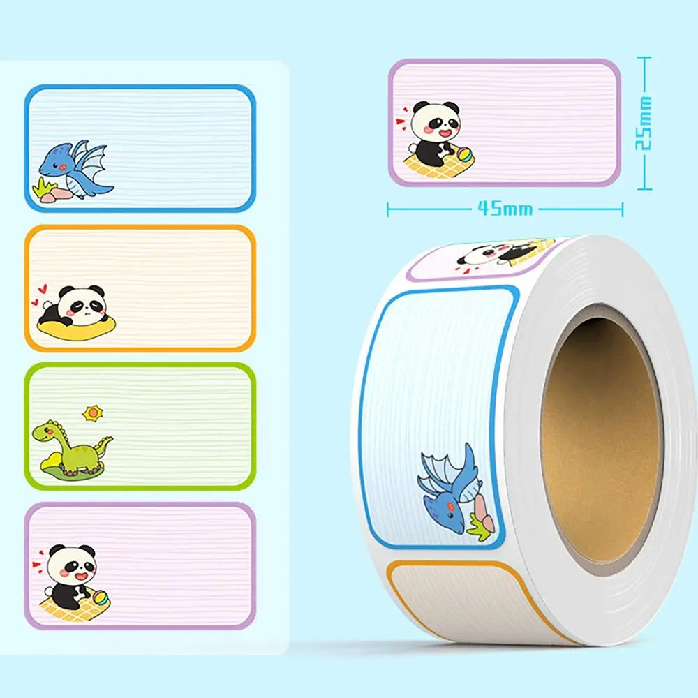 Cartoon Style Name Sticker Waterproof Handwritten Tag Sticker