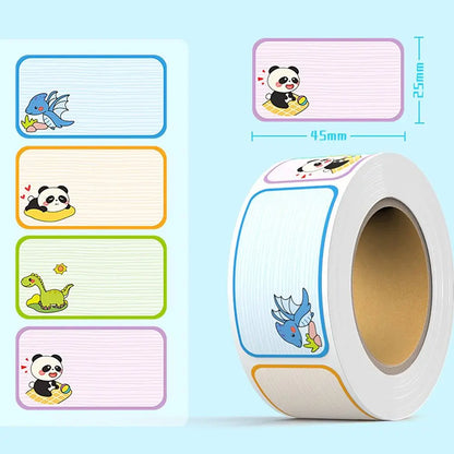 Cartoon Style Name Sticker Waterproof Handwritten Tag Sticker