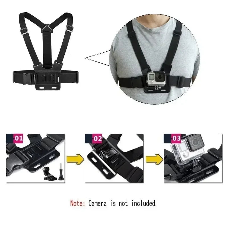Adjustable Phone Clip Holder With Chest Strap Fixation Bracket