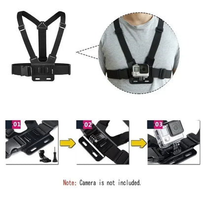 Adjustable Phone Clip Holder With Chest Strap Fixation Bracket