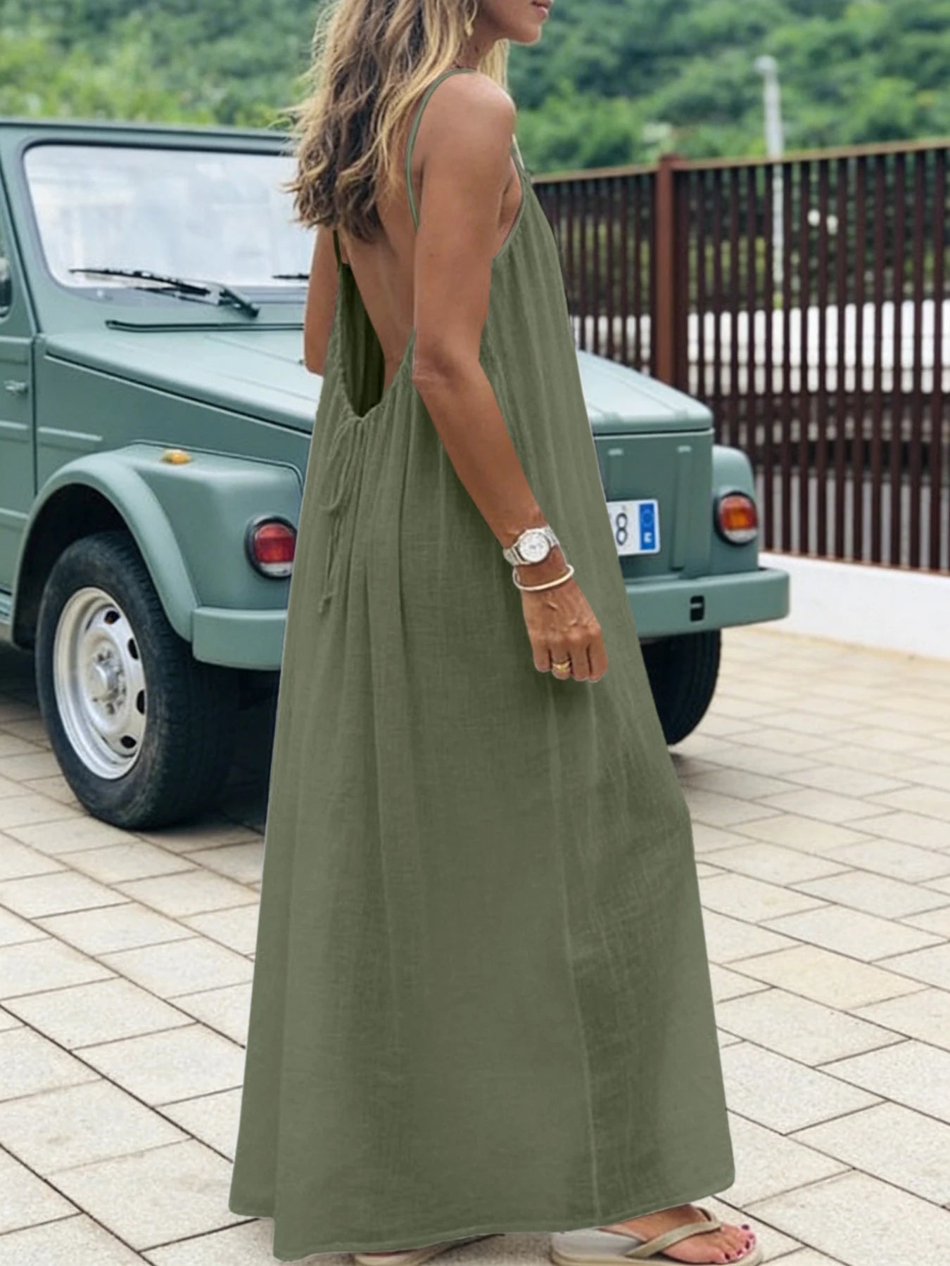 Strapless Backless Long Loose Sleepwear Maxi Dress Pajamas