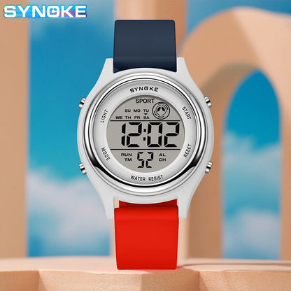 Colorful Seven Lights Sport Digital Waterproof Electronic Watch