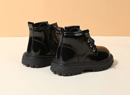 Baby Leather Waterproof Rubber Toddler Boots